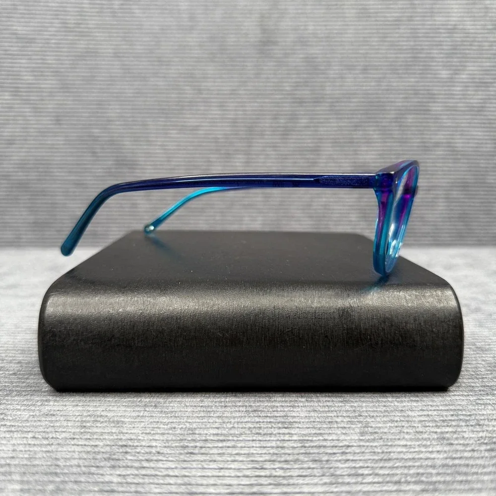 Muse Handmade Blue Purple Ombre Round Eyeglass Frames 35-000272 49-18-140